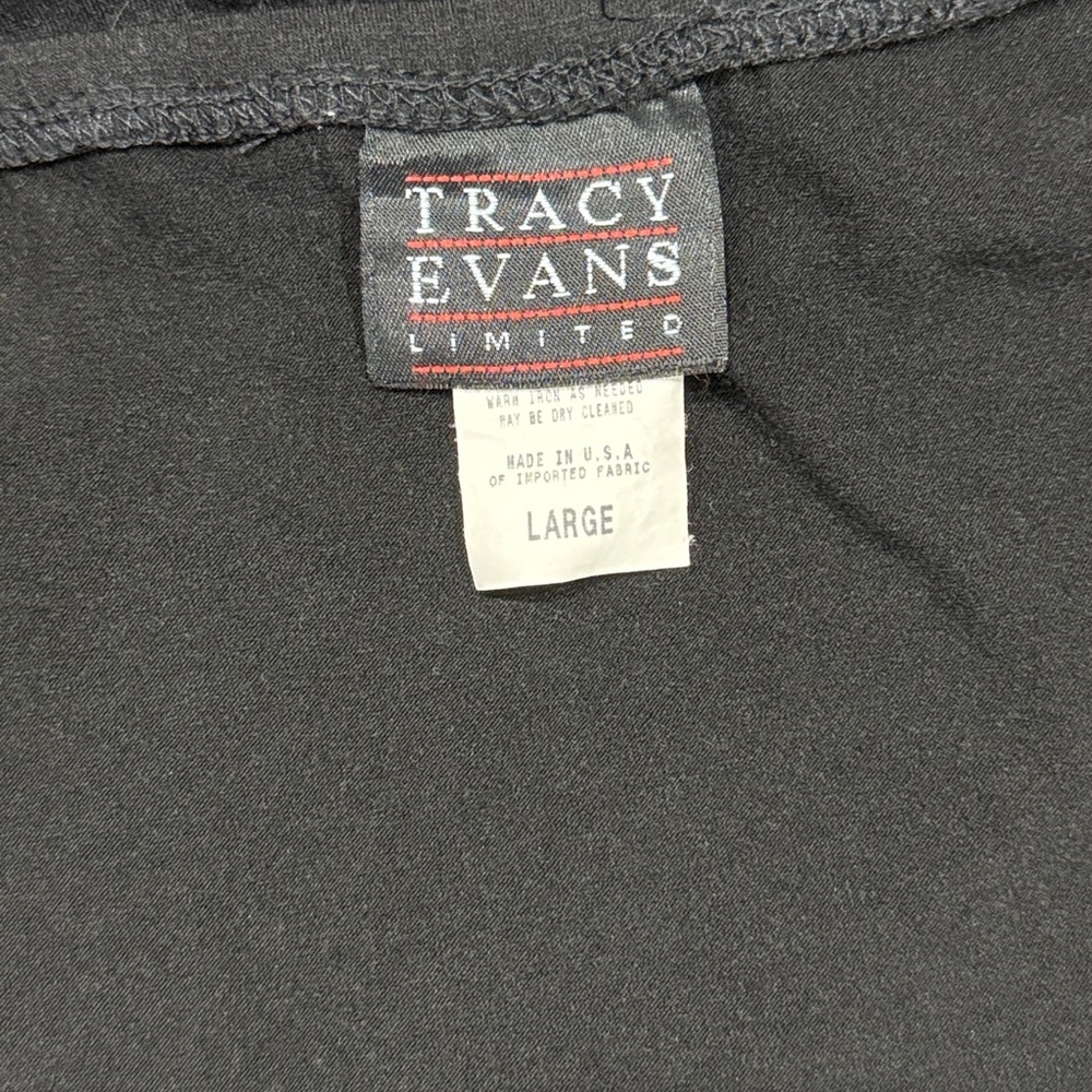 Tracy Evan’s Flowy Layered Grey and Black with Bow Tie - L - Picture 6 of 8